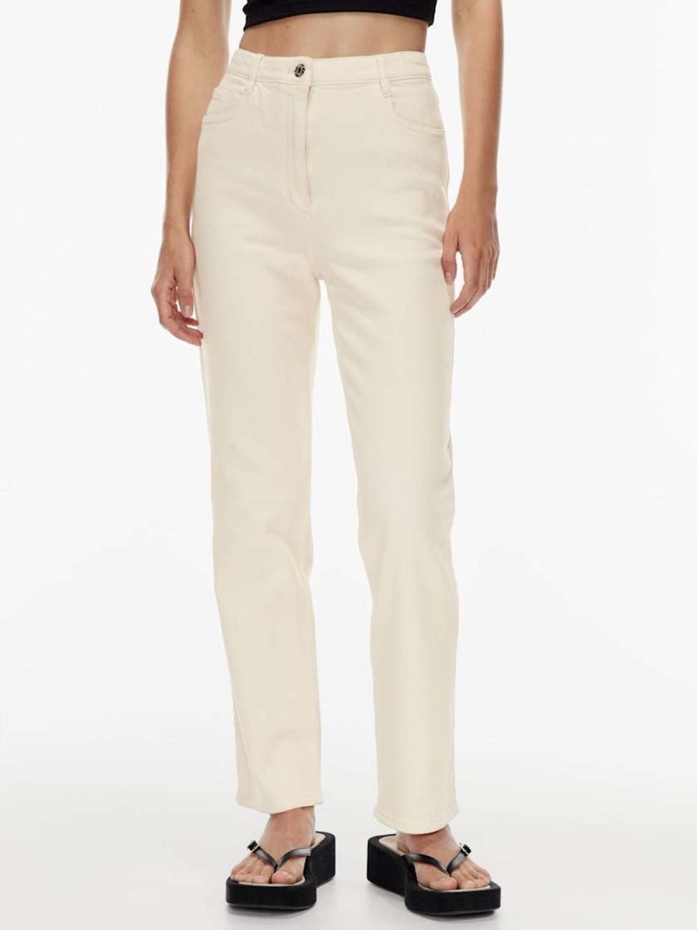 Aritzia Wilfred Free Melina Pants- Cotton Twill Birch White
